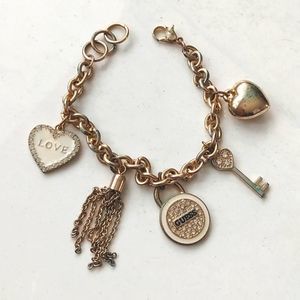 Guess gold charm bracelet